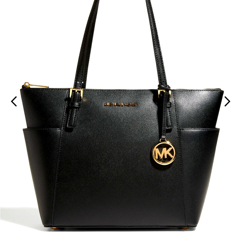 Michael Kors Black East West Jet Set Tote 
Saffiano Leather